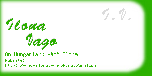 ilona vago business card